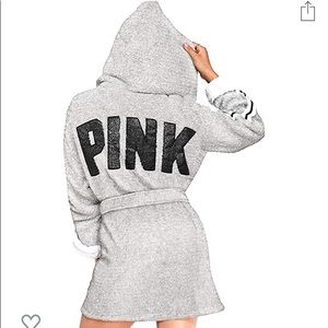 PINK Sherpa bathrobe